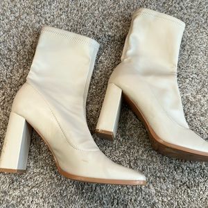 Cream Ankle Boots